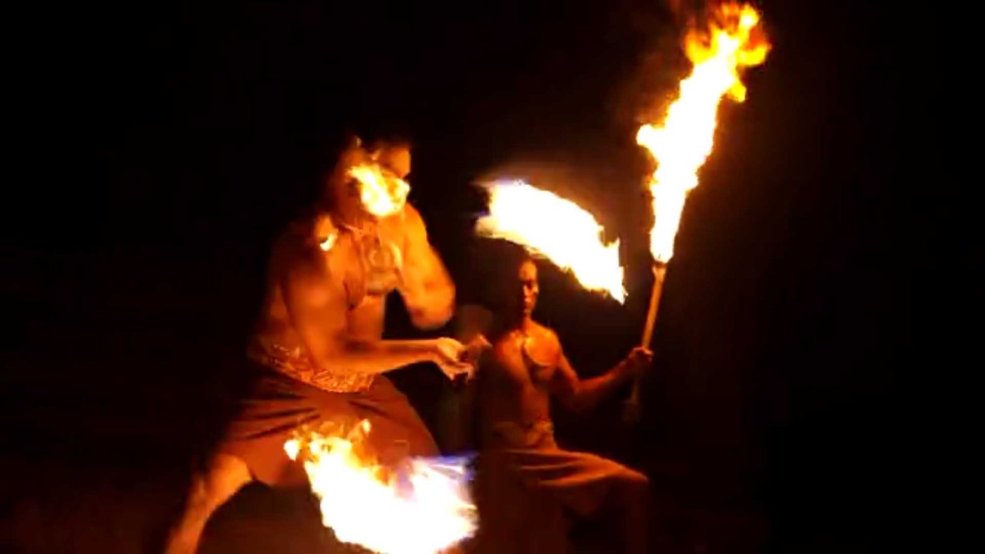 Polynesian cultural fire dance